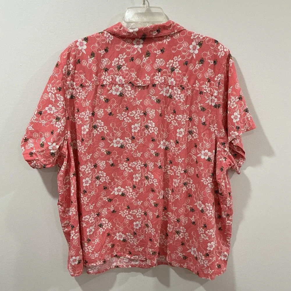Duluth Trading Womens Floral with Bees button down shirt size 3X Casual - Picture 2 of 6